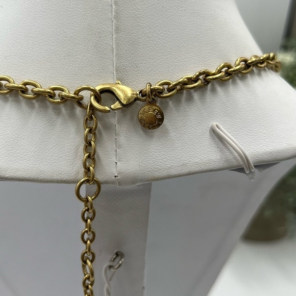 J Crew Opaque Pink and Clear Crystal Gold Tone Floral Statement Necklace - Picture 11 of 12